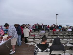 VIP Seating on the Pismo pier for viewing the Fireworks